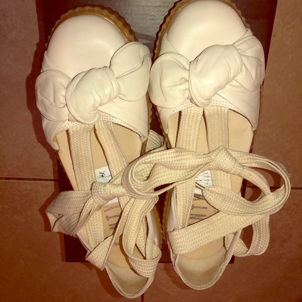 Fenty by Rihanna Bow Creeper Sandal, Tint-Oatmeal